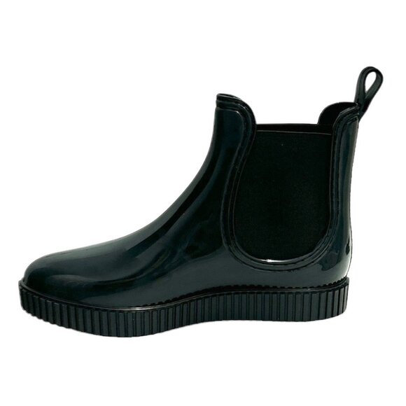 JOURNEE COLLECTION DRIP Ankle Rubber Water Resistant Rain Boots Black Size 9 - Picture 3 of 9